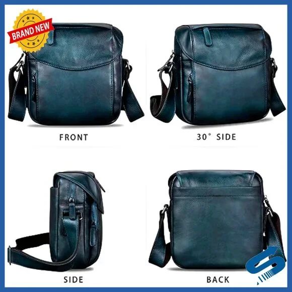 Genuine Leather Messenger Bag Crossbody Satchel Work Business Daily Purse